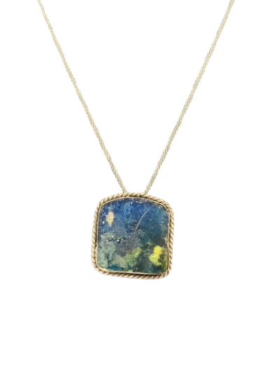 Ancient Elements – Roman Glass Square Pendant