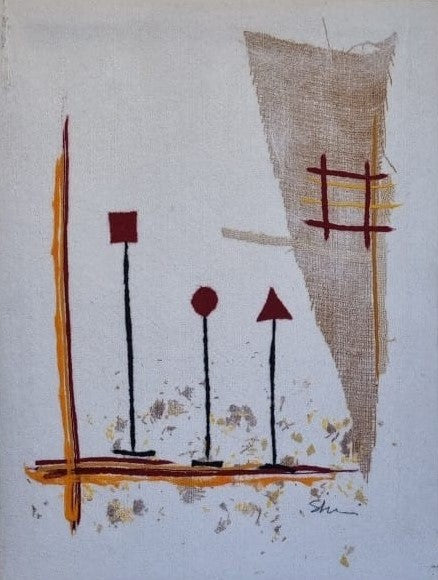 Geometric Balance – Minimalist Abstract Soft Painting