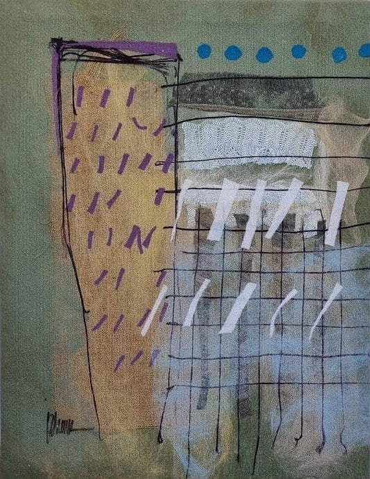 SOLD - Abstract Geometry in Earth Tones - Reserved