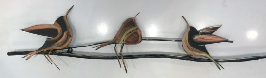 Birds on a Branch – Handcrafted Metal Wall Art
