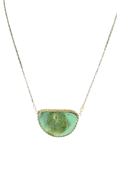 Celestial Horizon Necklace – Sterling Silver & Roman Glass