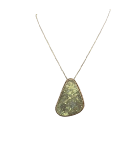 Olive Green Roman Glass Pendant