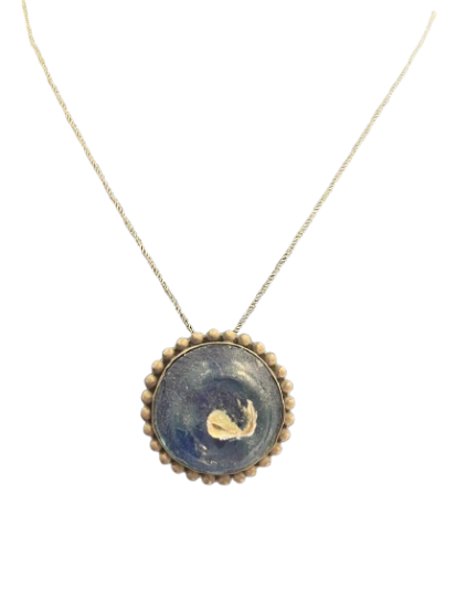 Roman Glass Circle Pendant