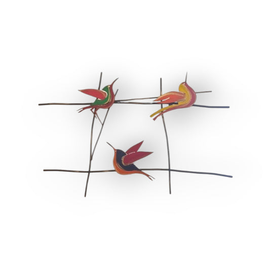 Metal Birds Trio – Wall Sculpture by Michal Shaked
