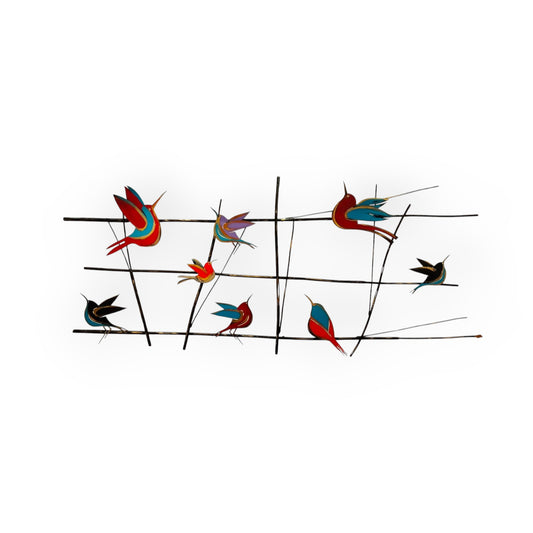 Sky Grid – Large Birds Wall Sculpture by Michal Shaked