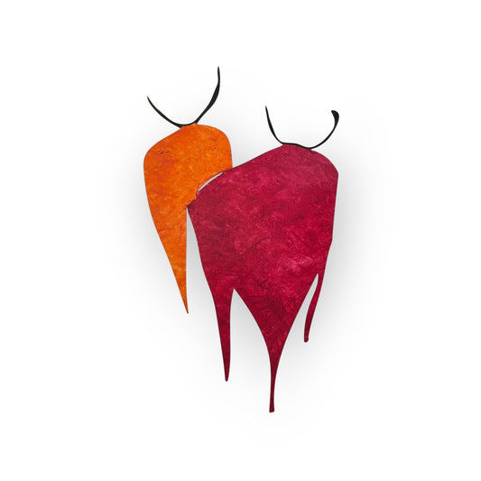 Fire Bulls – Wall Sculpture by Michal Shaked