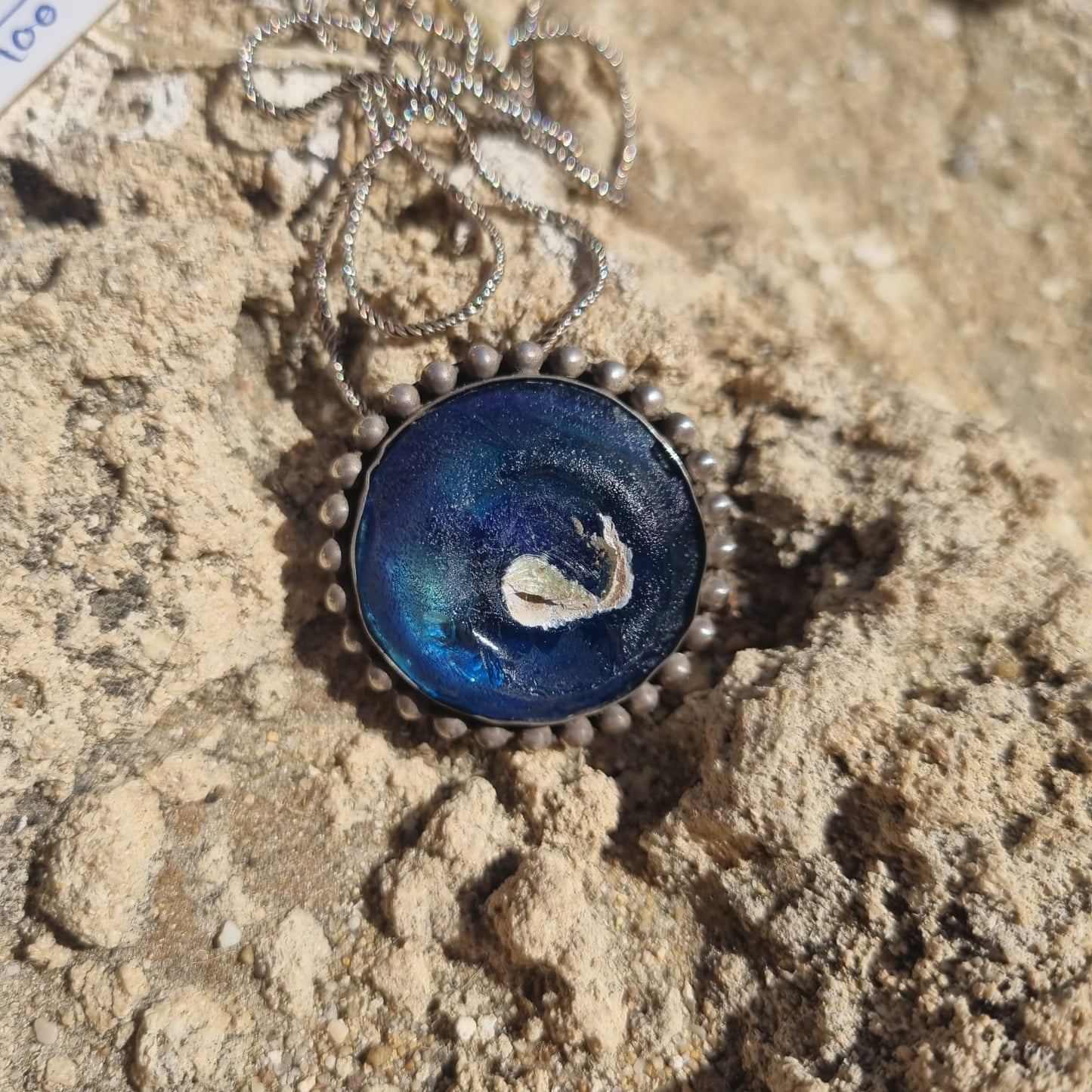 Roman Glass Circle Pendant