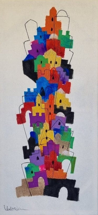 Jerusalem – Abstract Celebration of Color and Culture in Soft Painting