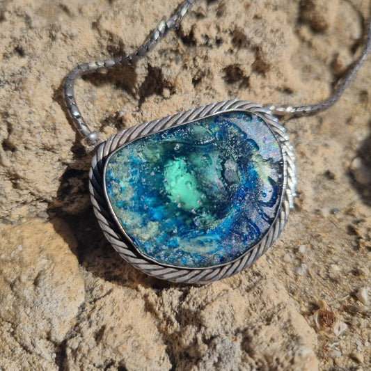 Roman Glass Sunset Pendant