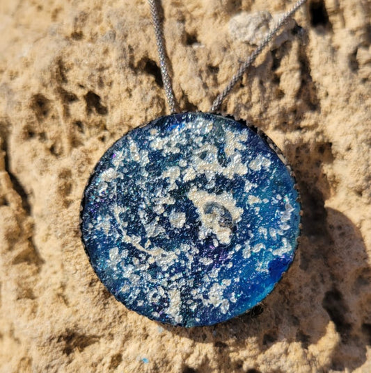 Roman Glass Pendant in Sterling Silver RG28