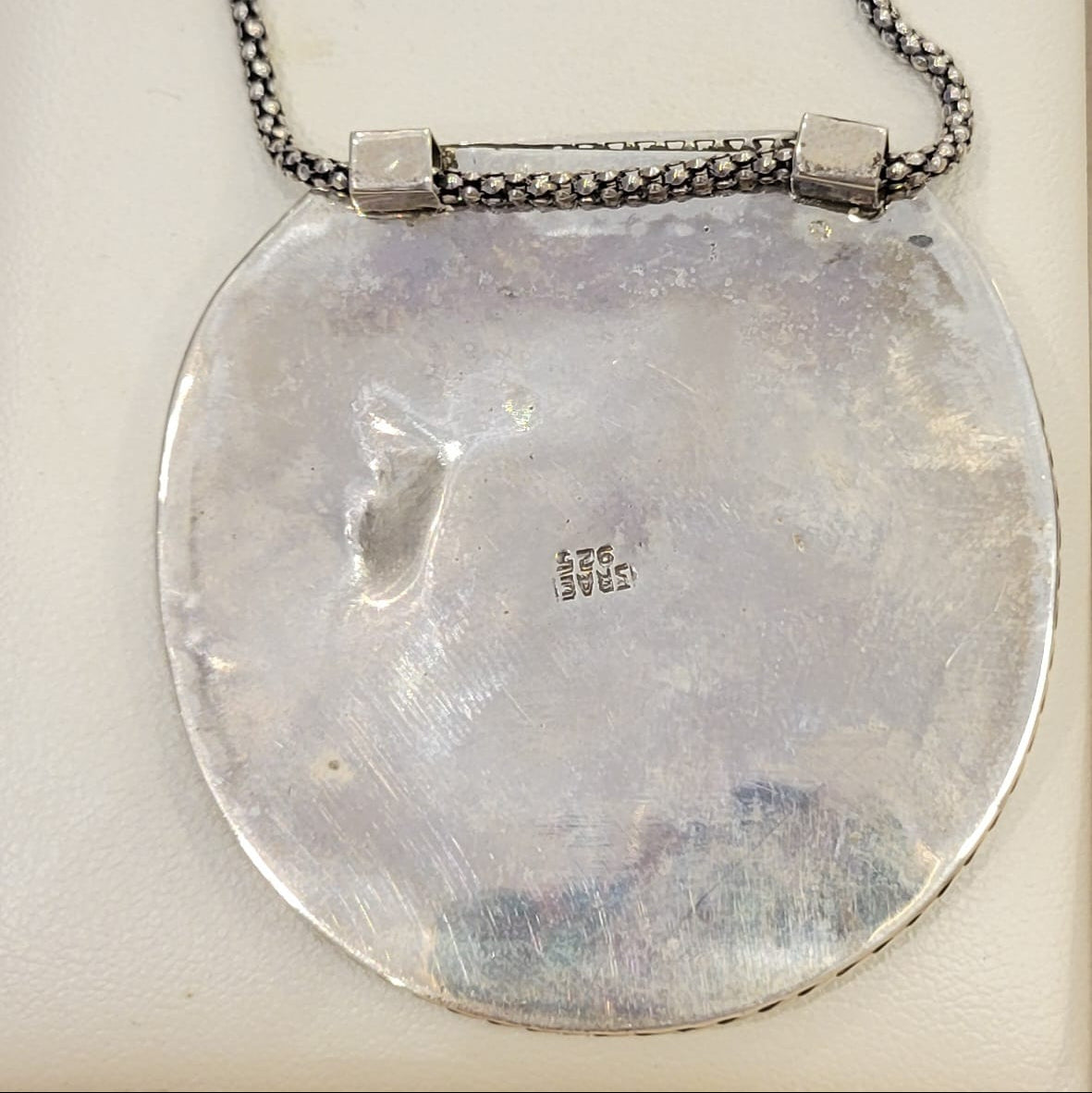 Roman Glass Pendant in Sterling Silver RG34