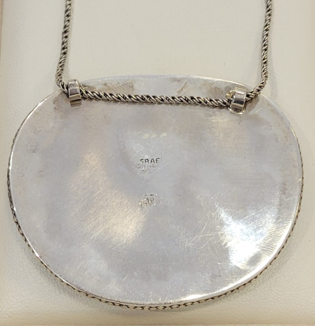 Roman Glass Pendant in Sterling Silver RG33