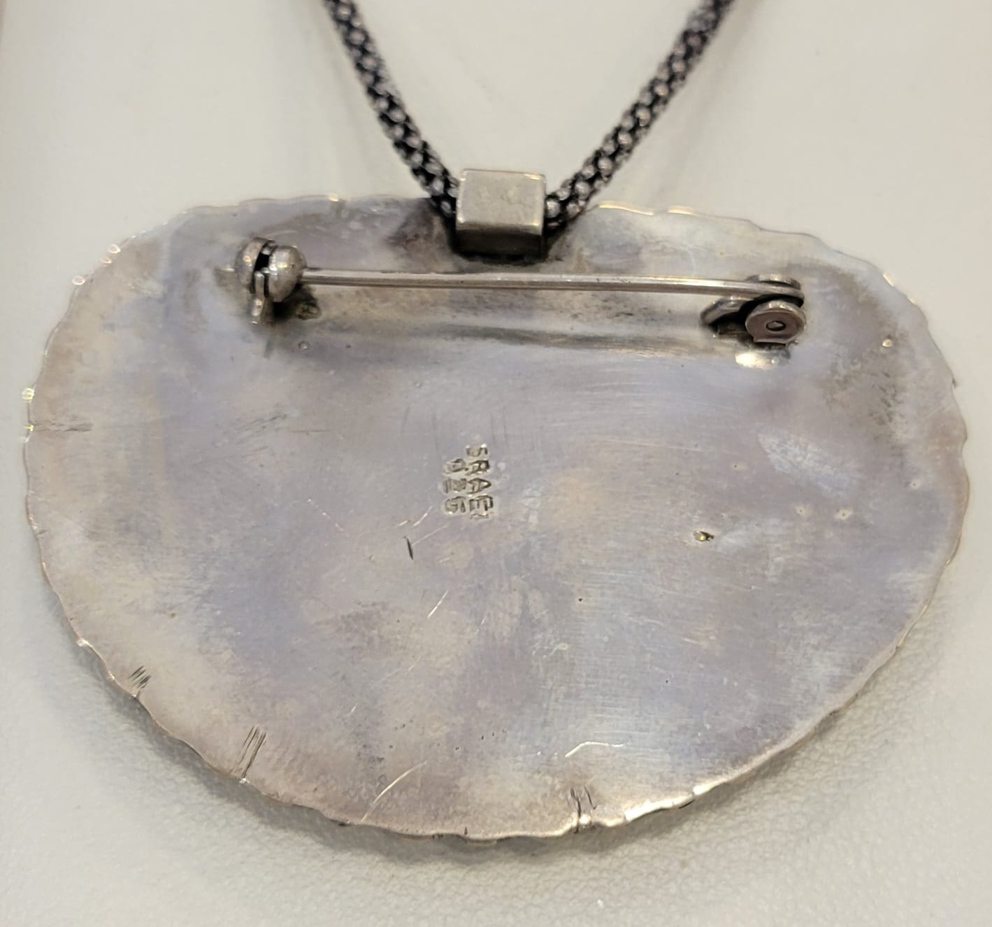 Roman Glass Pendant in Sterling Silver RG32