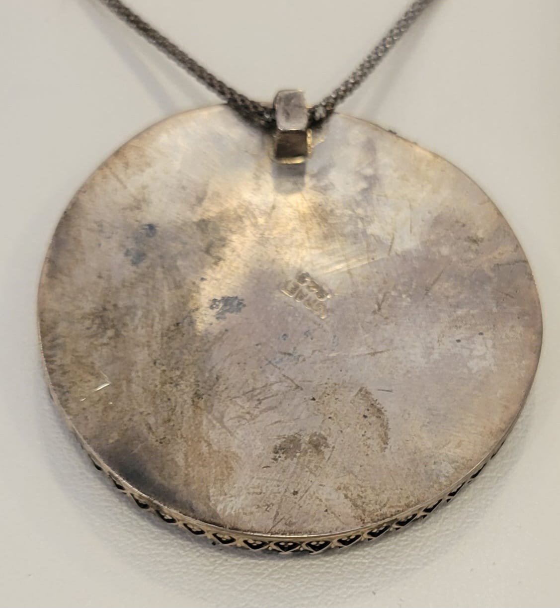 Roman Glass Pendant in Sterling Silver RG28