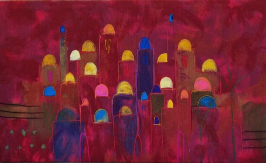 "Jerusalem in Crimson Hues"