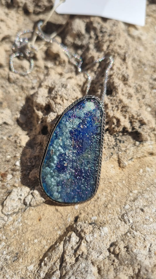 Roman Glass Tapered Pendant