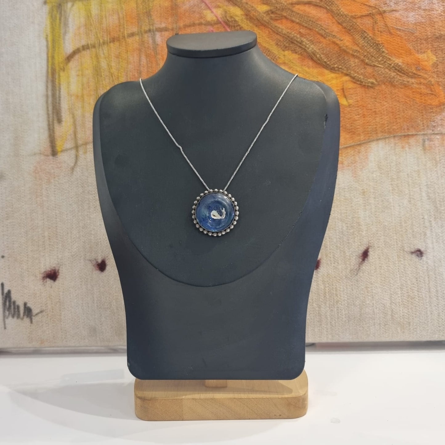 Roman Glass Circle Pendant