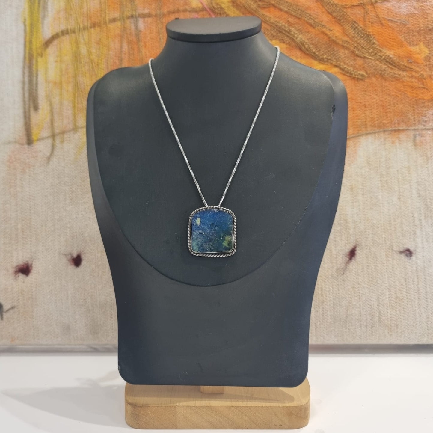Ancient Elements – Roman Glass Square Pendant