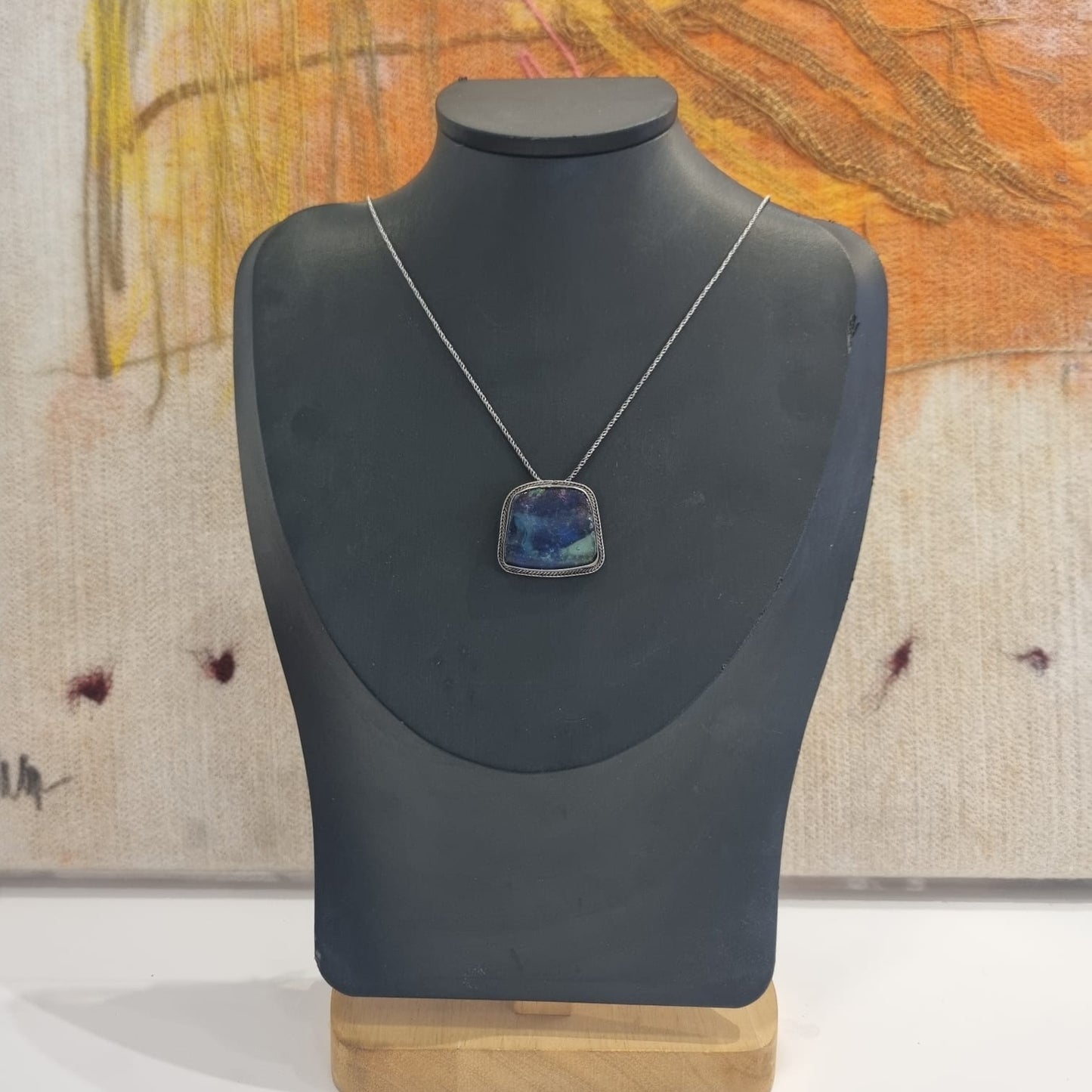 Deep Night Roman Glass Pendant