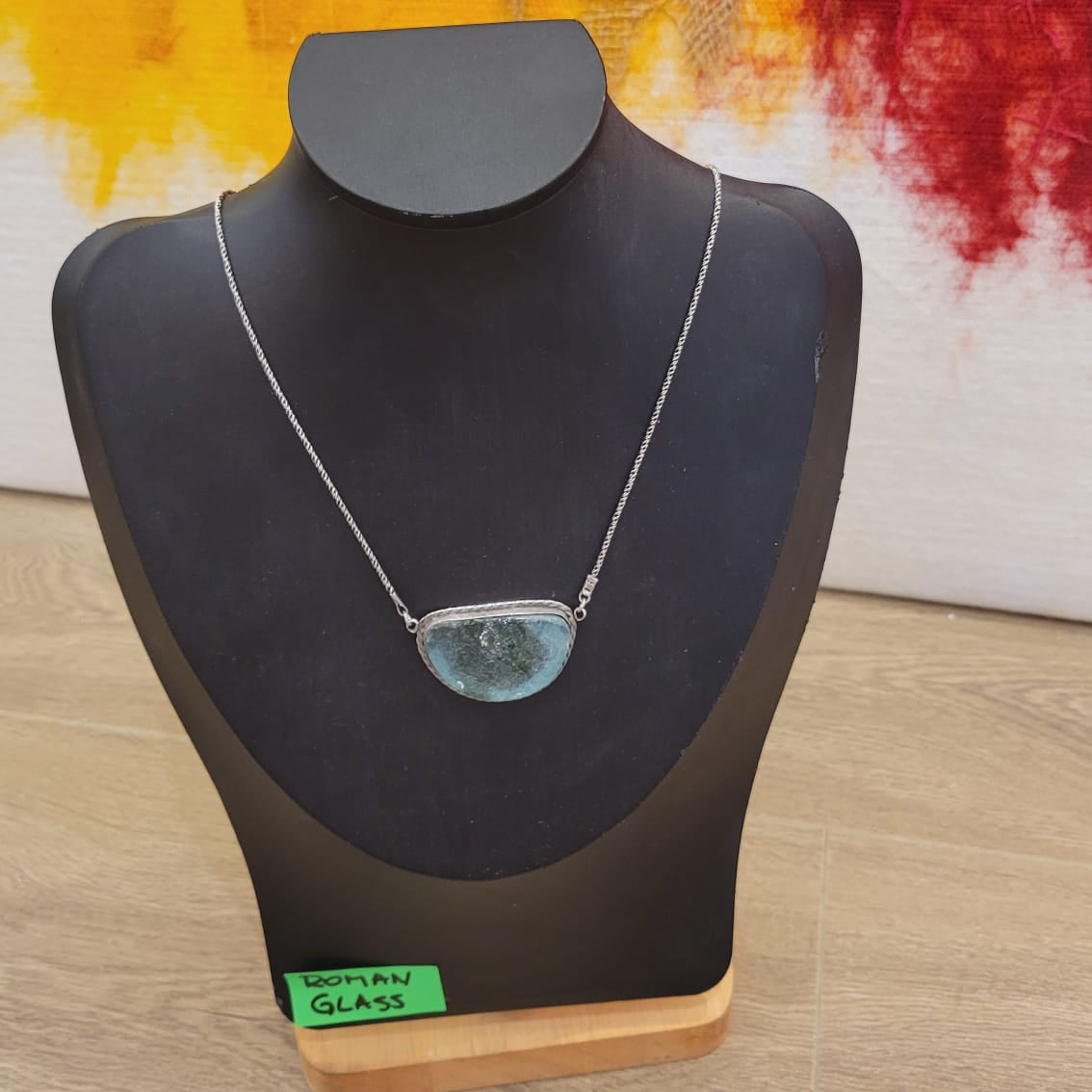 Celestial Horizon Necklace – Sterling Silver & Roman Glass