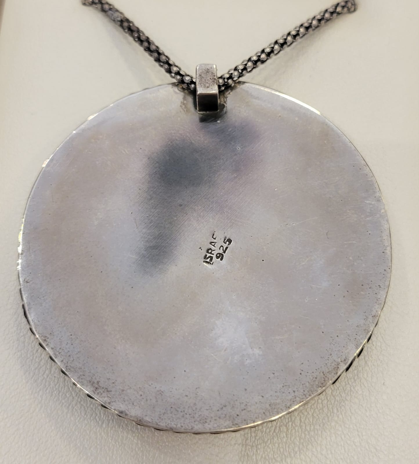 Roman Glass Pendant in Sterling Silver RG26